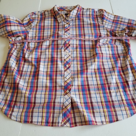 NWOT Talbots Plus Petite Plaid Long Sleeve Shirt Size 3XP 100 % Cotton - Picture 3 of 7